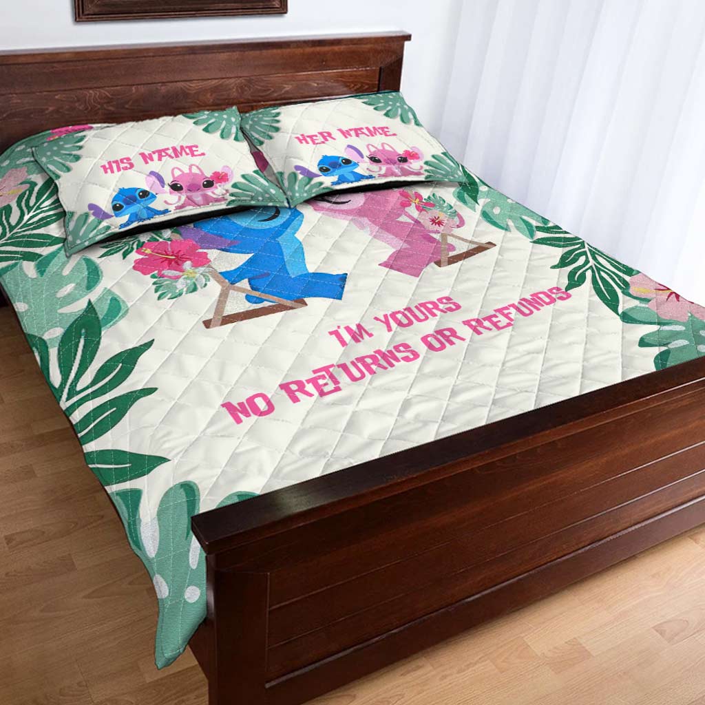 Personalized Ohana Quilt Set Custom Couple Gift for Wedding Anniversary Quilt Set GradoCreations