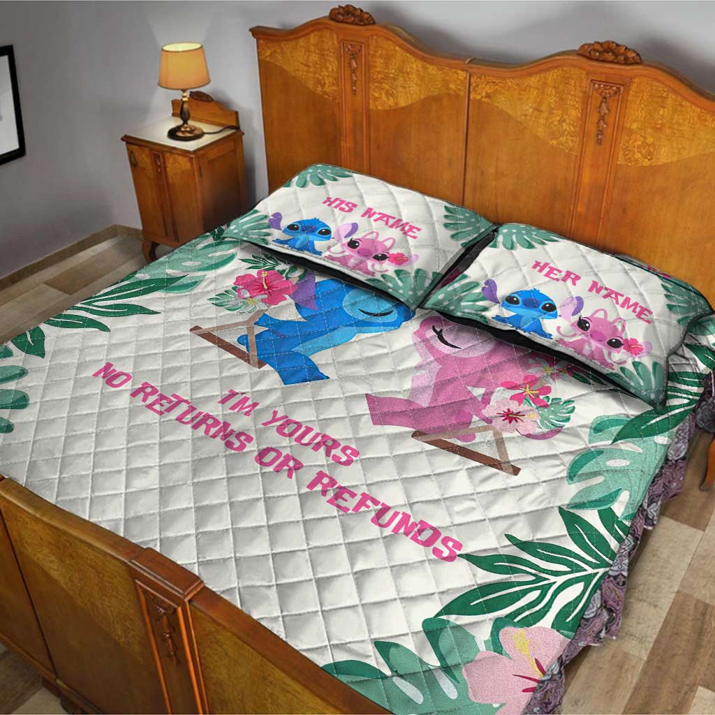 Personalized Ohana Quilt Set Custom Couple Gift for Wedding Anniversary Quilt Set GradoCreations