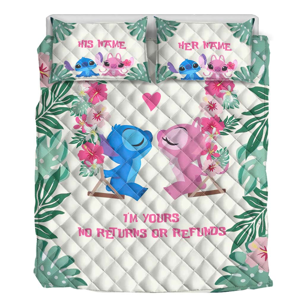 Personalized Ohana Quilt Set Custom Couple Gift for Wedding Anniversary Quilt Set GradoCreations