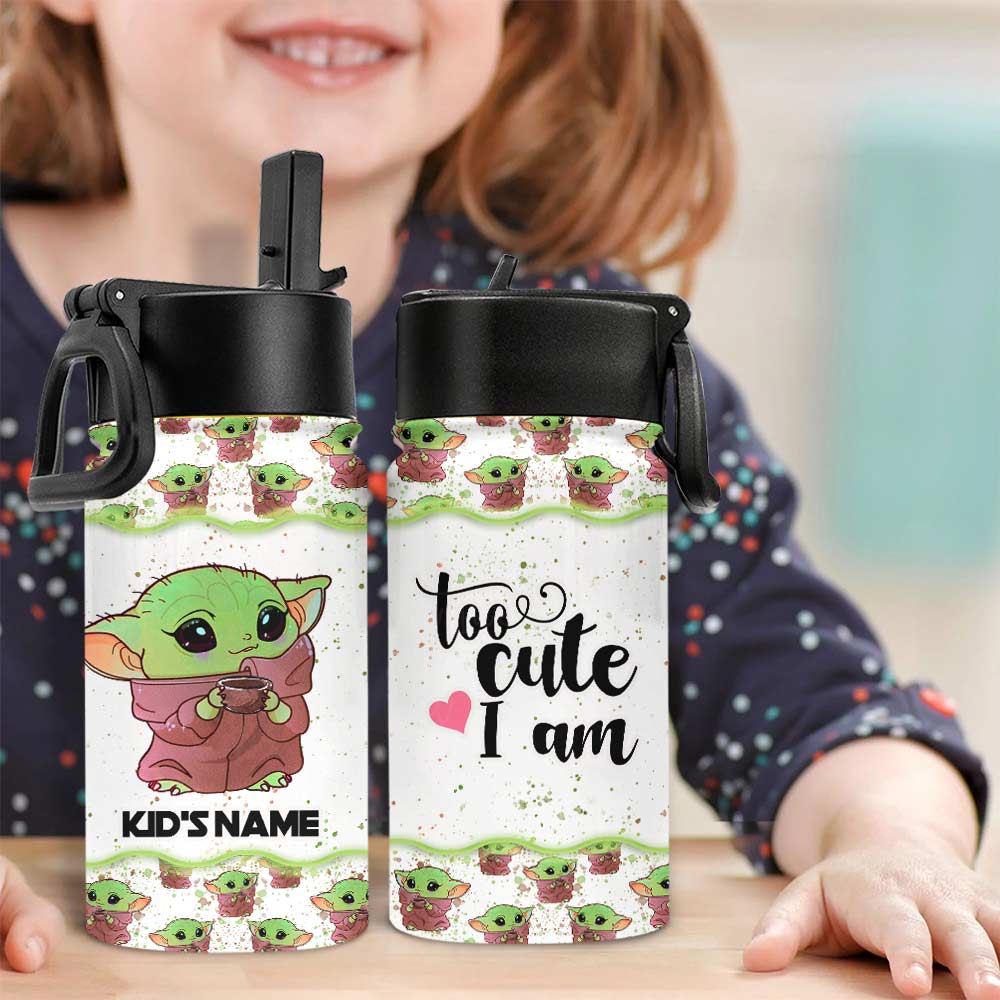 Personalized Kids Water Bottle with Cute Design & Name | Gift for Birthday, Back to School Kids Water Bottle GradoCreations