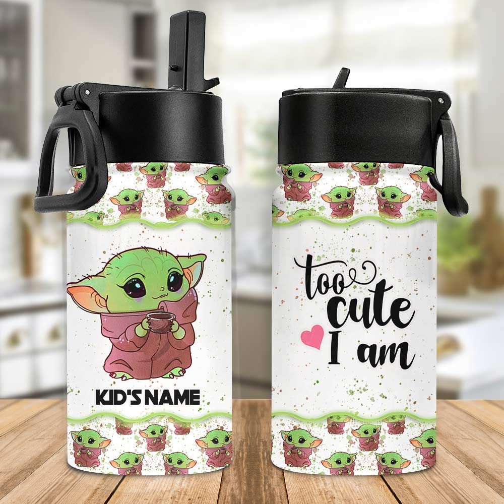 Personalized Kids Water Bottle with Cute Design & Name | Gift for Birthday, Back to School Kids Water Bottle GradoCreations