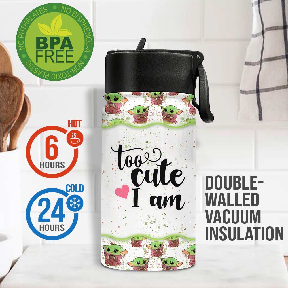 Personalized Kids Water Bottle with Cute Design & Name | Gift for Birthday, Back to School Kids Water Bottle GradoCreations