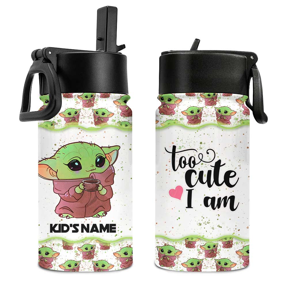 Personalized Kids Water Bottle with Cute Design & Name | Gift for Birthday, Back to School Kids Water Bottle GradoCreations