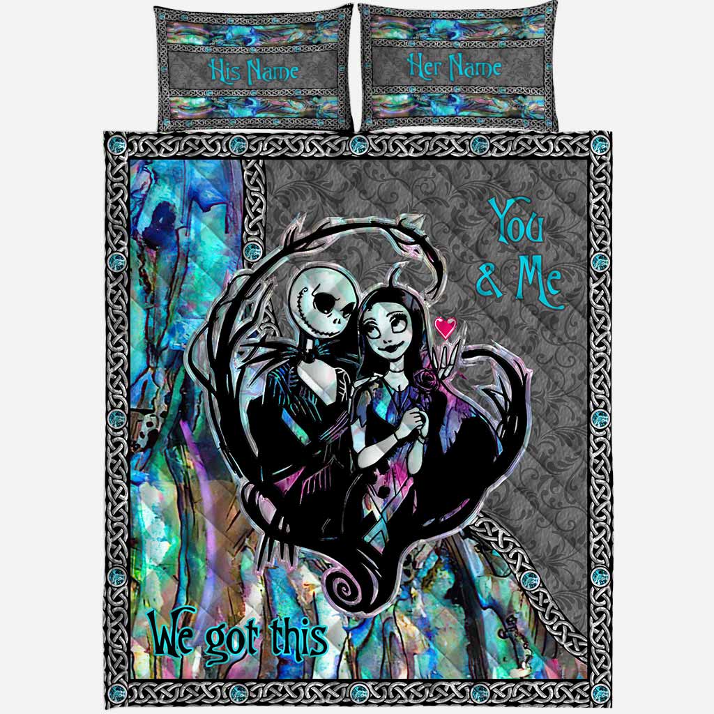 Personalized Nightmare Quilt Set Custom Name Halloween Gift Quilt Set GradoCreations