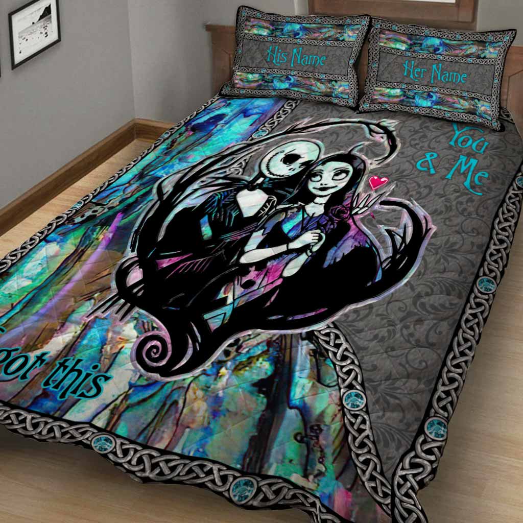 Personalized Nightmare Quilt Set Custom Name Halloween Gift Quilt Set GradoCreations