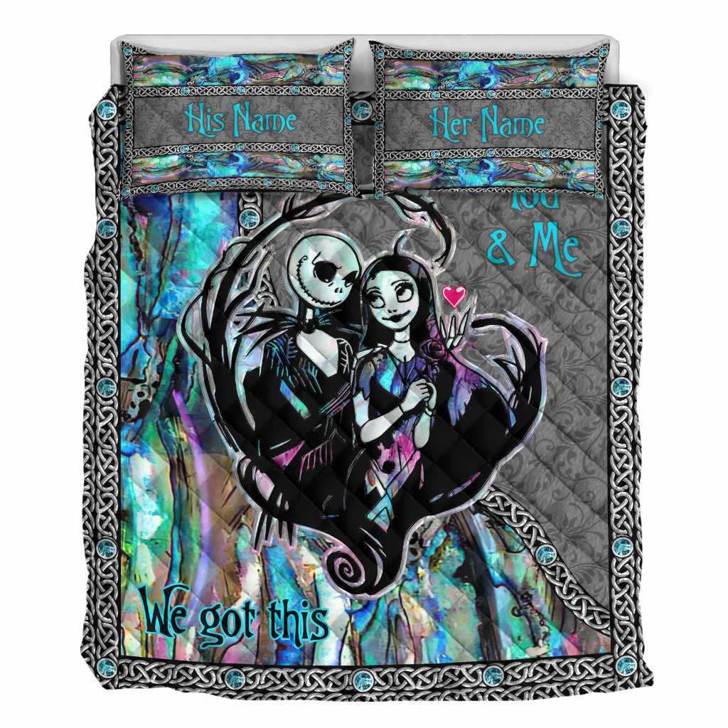 Personalized Nightmare Quilt Set Custom Name Halloween Gift Quilt Set GradoCreations
