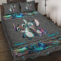 Personalized Cartoon Character Quilt Set Custom Names Couple Gift Quilt Set GradoCreations
