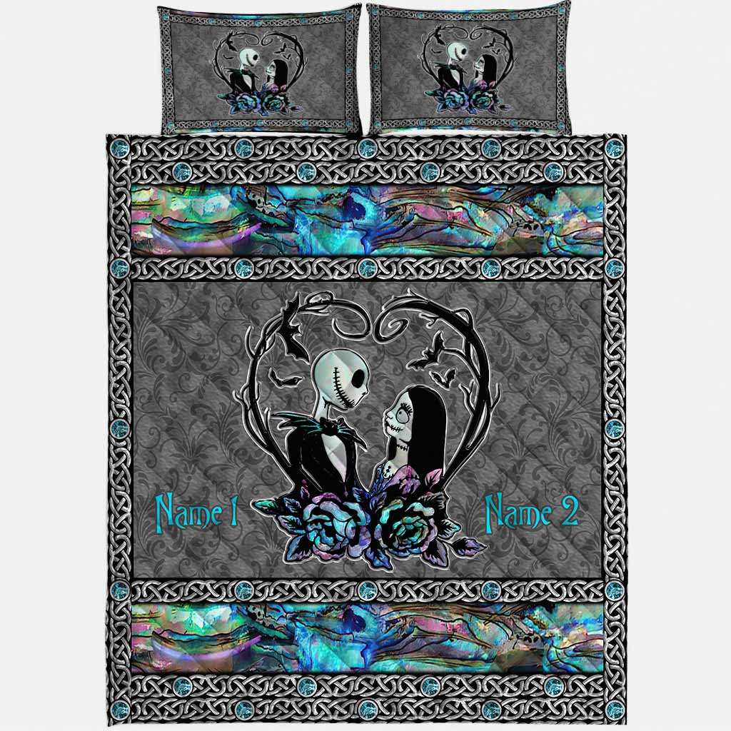 Personalized Horror-Themed Quilt Set Custom Names Unique Gift Quilt Set GradoCreations