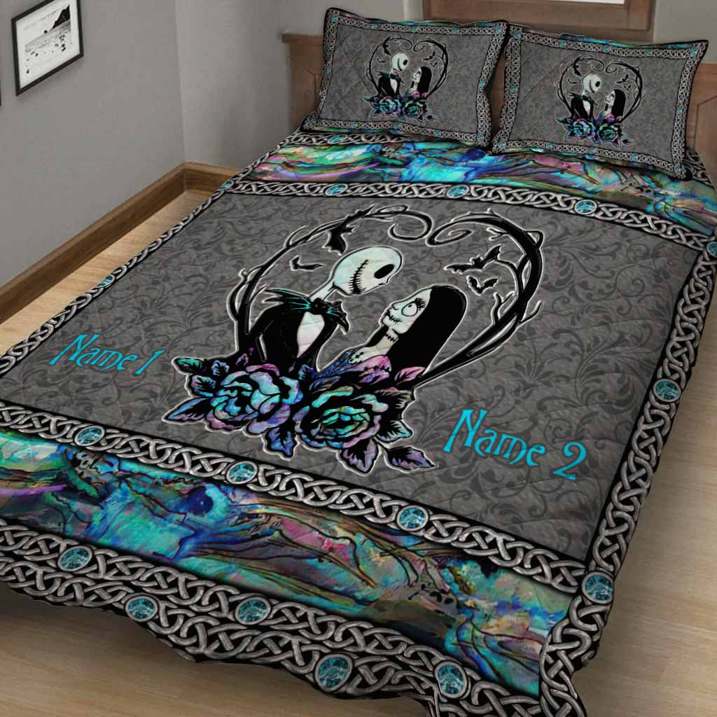 Personalized Horror-Themed Quilt Set Custom Names Unique Gift Quilt Set GradoCreations