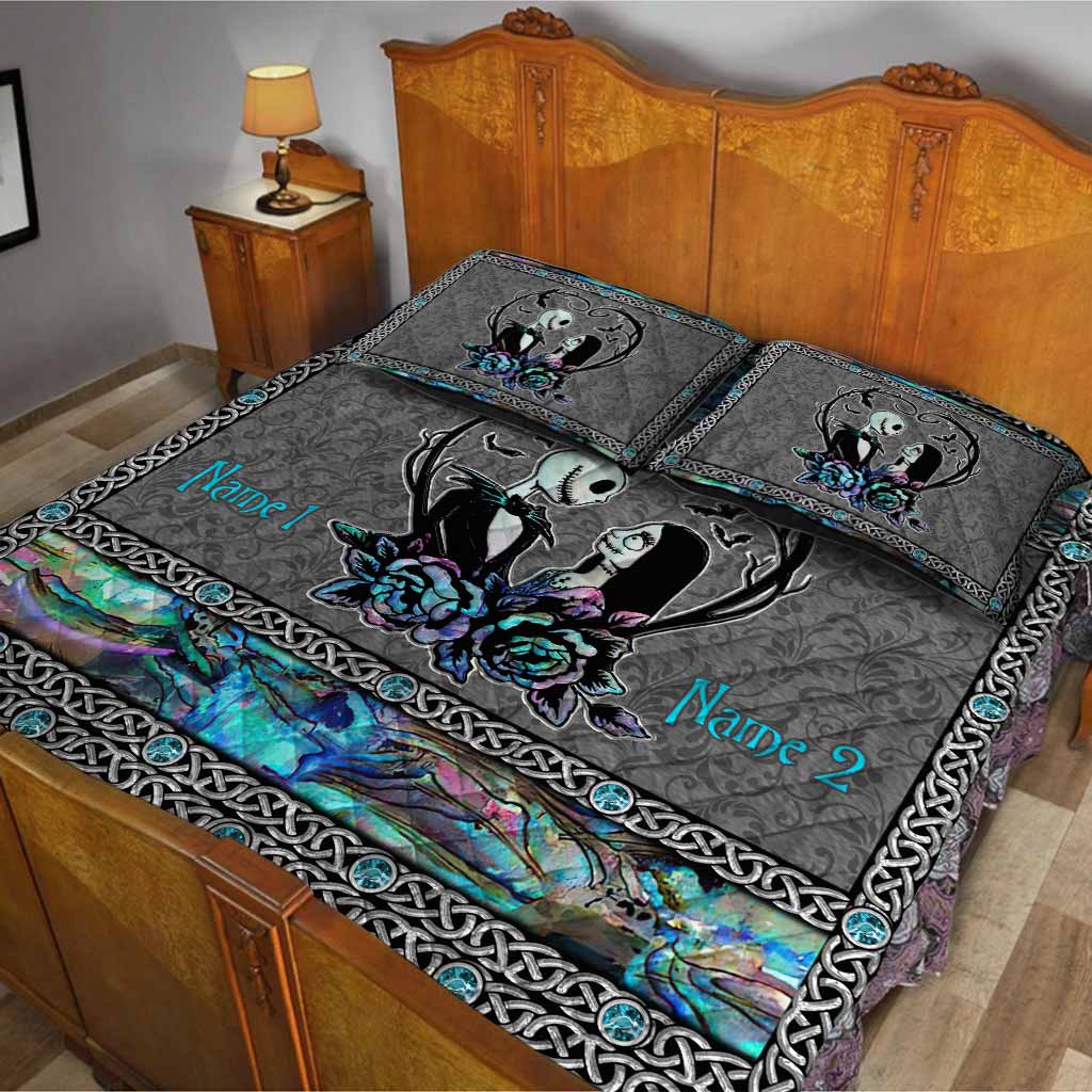 Personalized Horror-Themed Quilt Set Custom Names Unique Gift Quilt Set GradoCreations