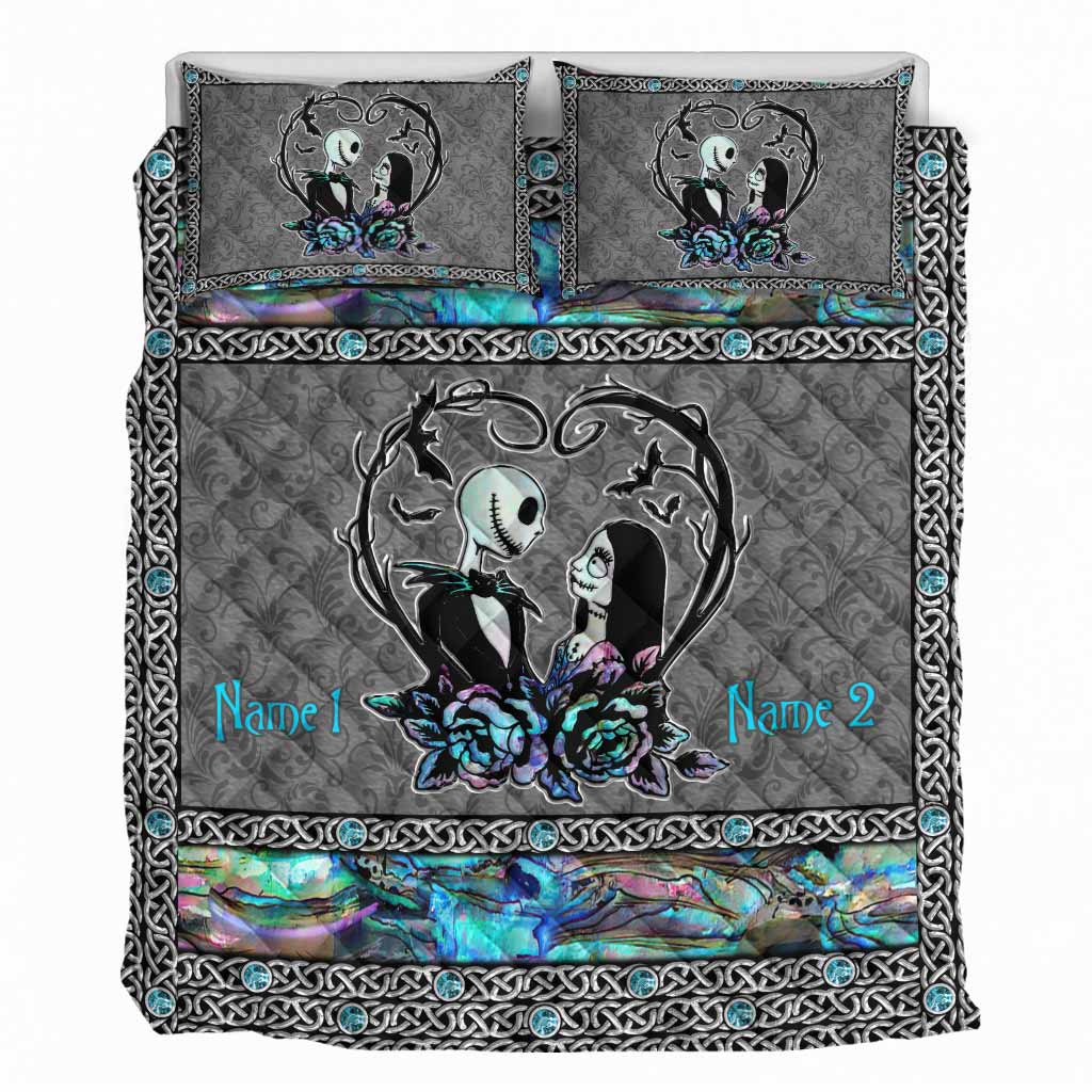 Personalized Horror-Themed Quilt Set Custom Names Unique Gift Quilt Set GradoCreations