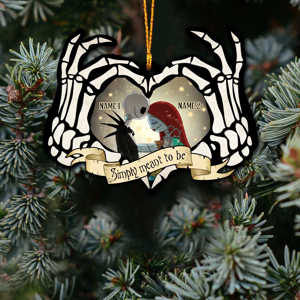 Personalized Acrylic Nightmare Before Christmas Ornament Custom Names Gift Ornament GradoCreations