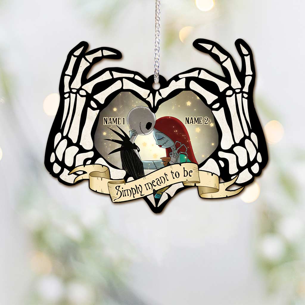 Personalized Acrylic Nightmare Before Christmas Ornament Custom Names Gift Ornament GradoCreations