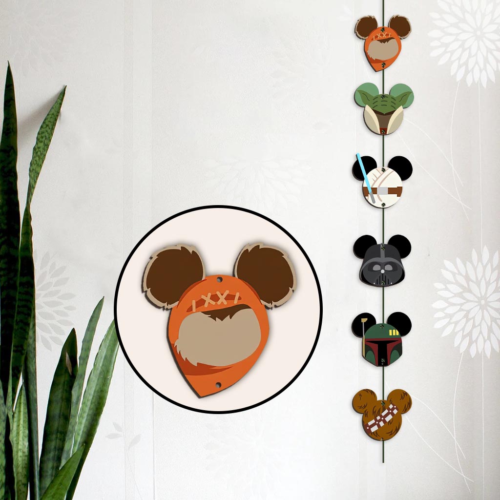 Personalized Mouse Ears Garland - 6 Piece Home Decor for Christmas Garland GradoCreations