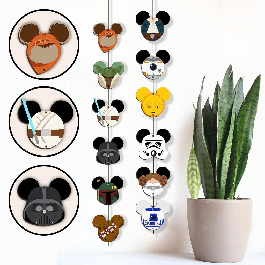 Personalized Mouse Ears Garland - 6 Piece Home Decor for Christmas Garland GradoCreations