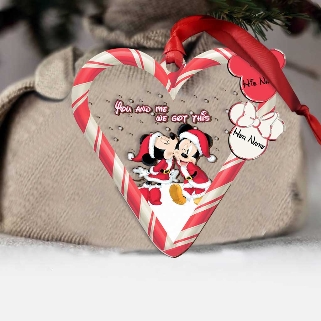 Personalized Christmas Couple Ornament Custom Names Gift Layers Mix Ornament GradoCreations