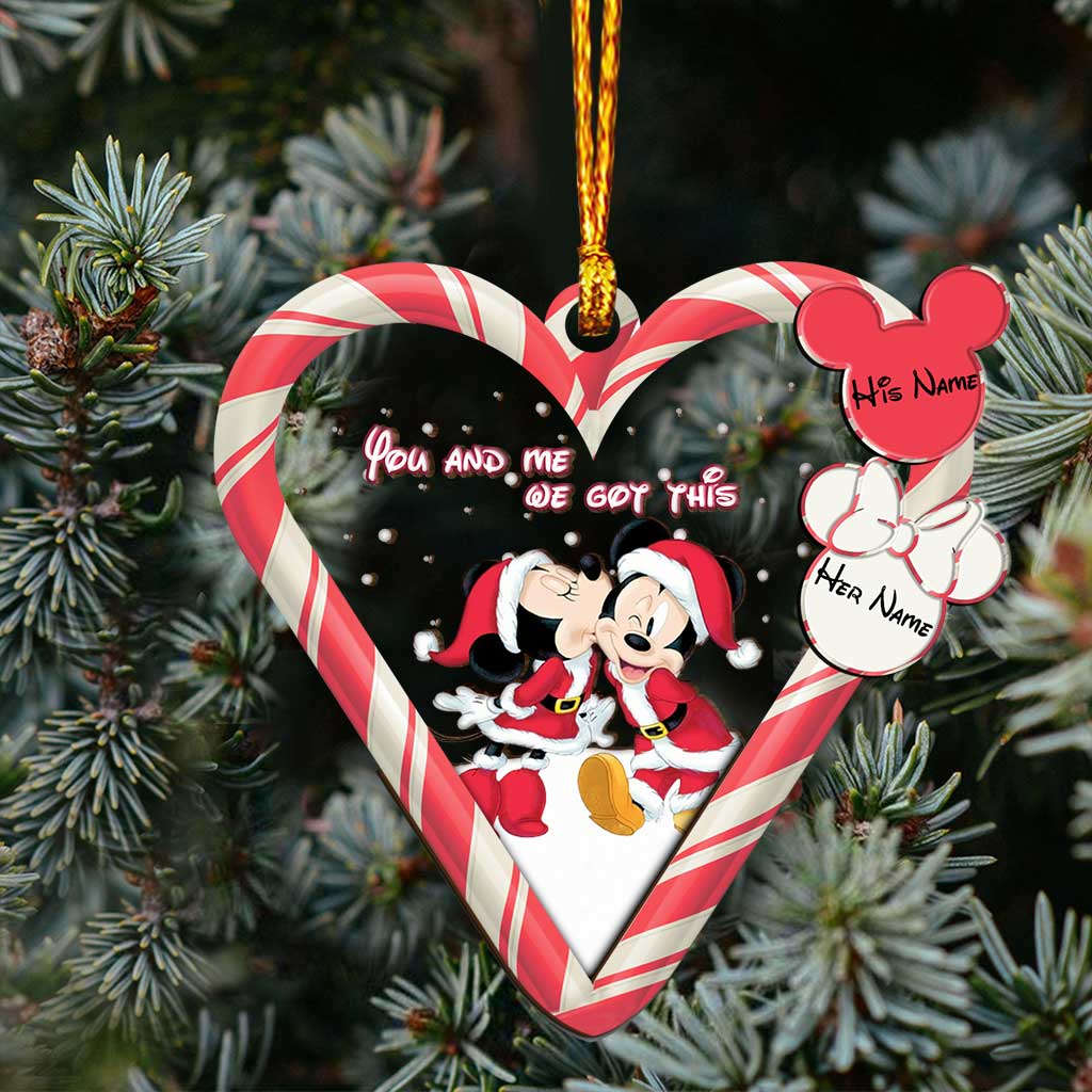 Personalized Christmas Couple Ornament Custom Names Gift Layers Mix Ornament GradoCreations