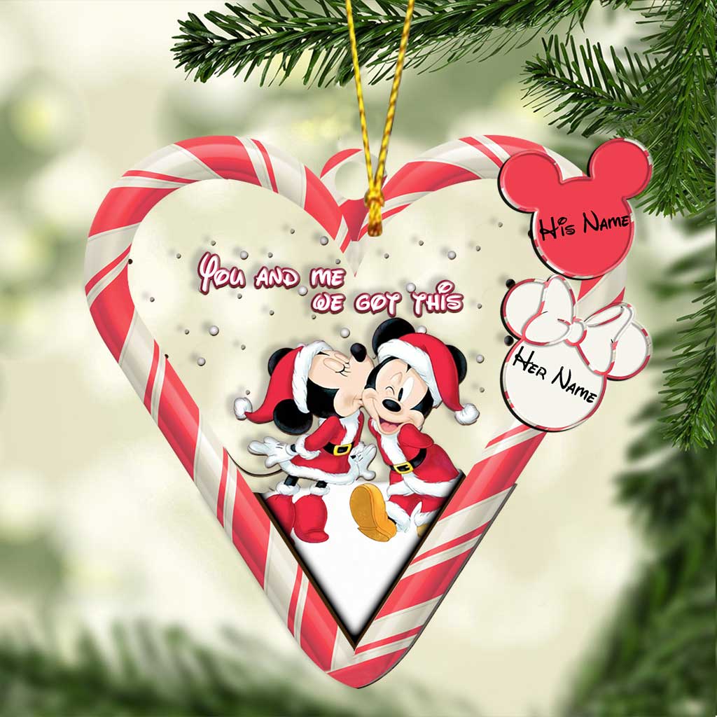 Personalized Christmas Couple Ornament Custom Names Gift Layers Mix Ornament GradoCreations