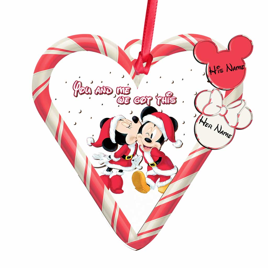 Personalized Christmas Couple Ornament Custom Names Gift Layers Mix Ornament GradoCreations