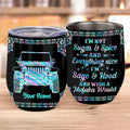 Personalized Stainless Steel Wine Tumbler Custom Name Gift Wine Tumbler GradoCreations