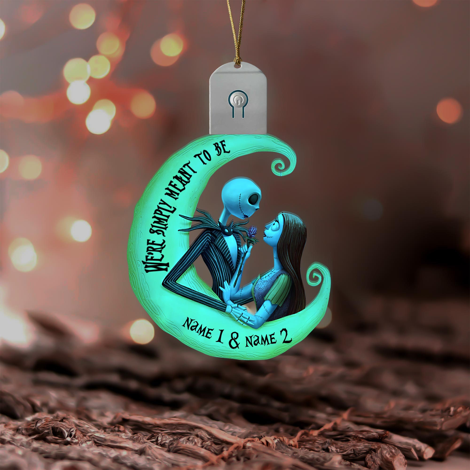 Personalized LED Acrylic Ornament for Couples Christmas Gift Led Acrylic Ornament GradoCreations