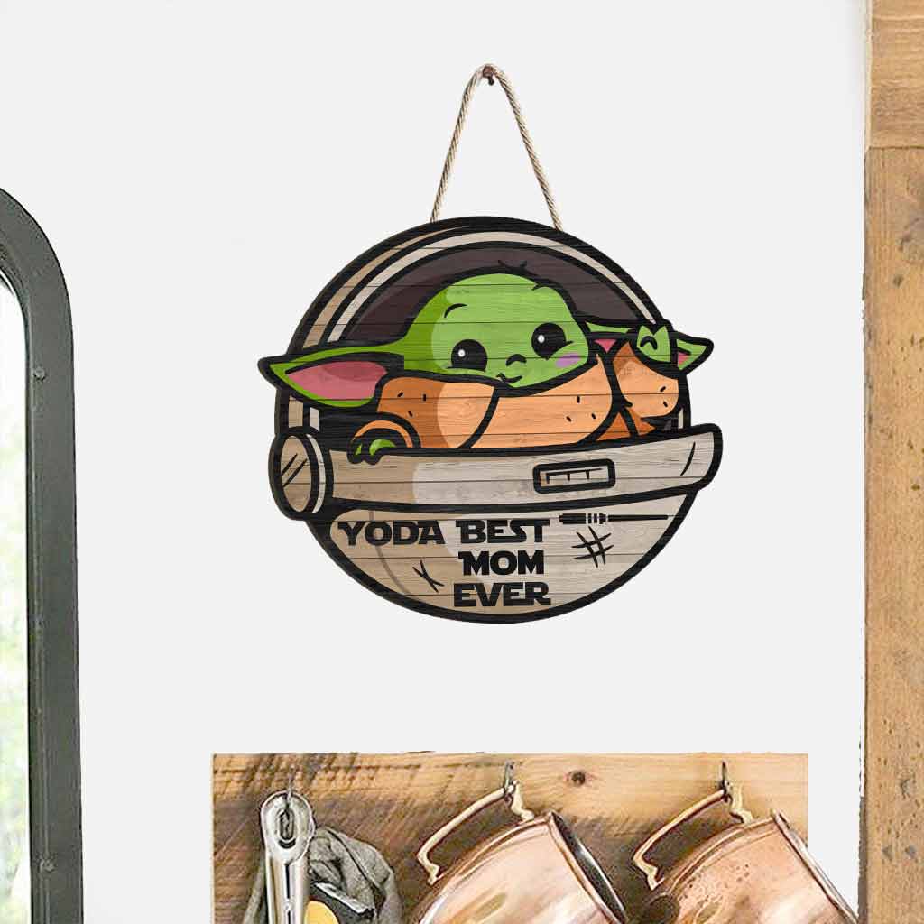 Personalized Yoda Best Mom Ever Wood Sign Gift for Mother's Day Wood Sign GradoCreations