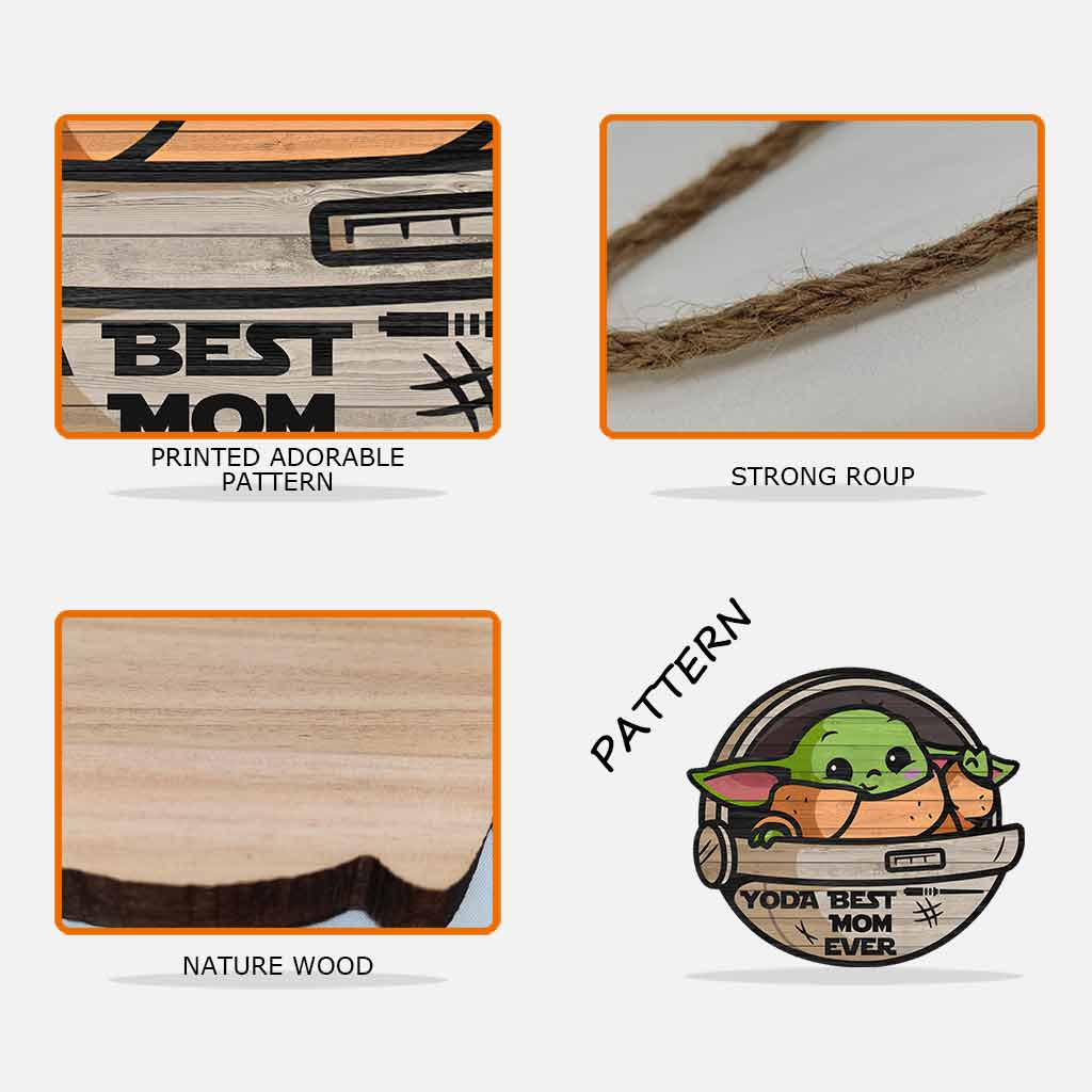 Personalized Yoda Best Mom Ever Wood Sign Gift for Mother's Day Wood Sign GradoCreations