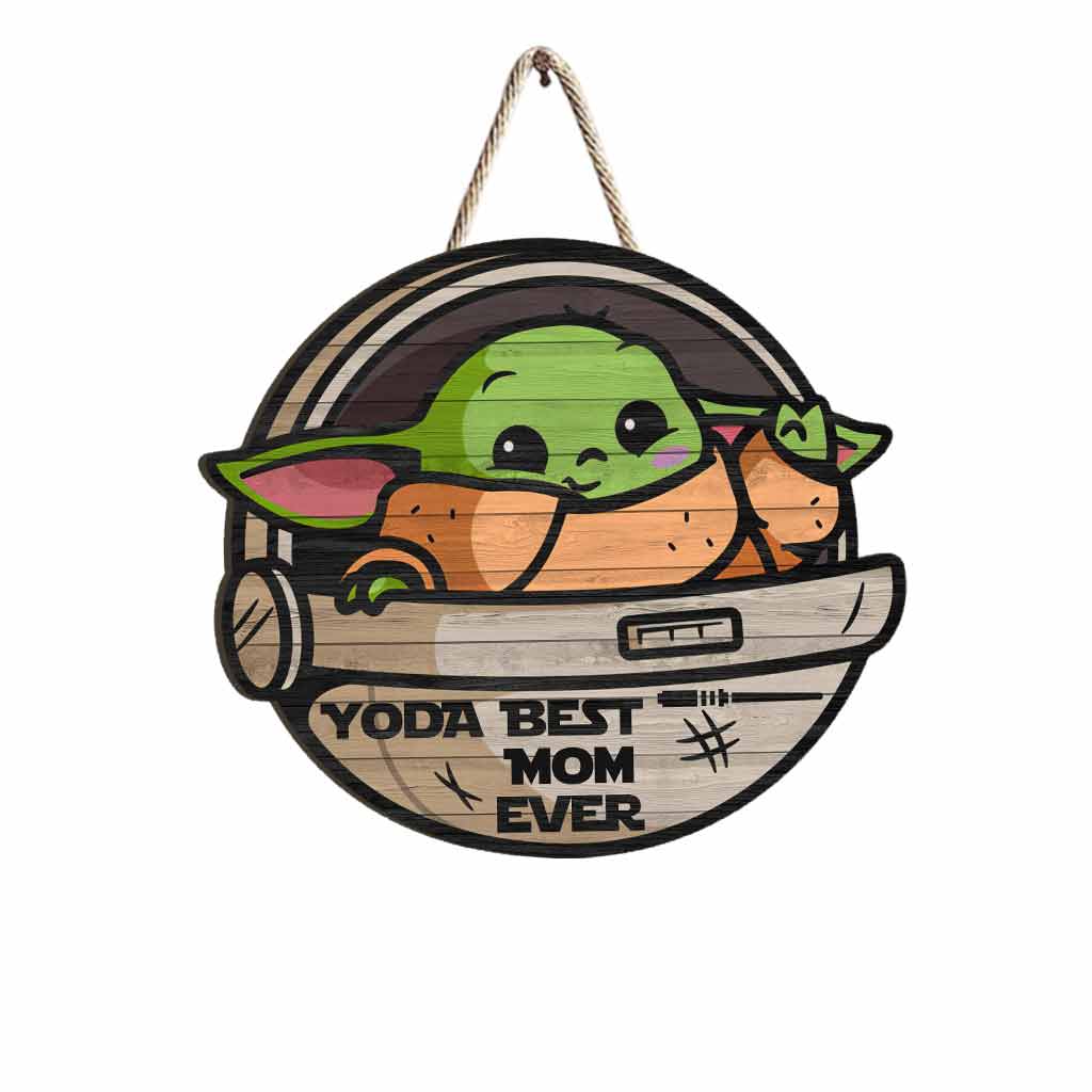 Personalized Yoda Best Mom Ever Wood Sign Gift for Mother's Day Wood Sign GradoCreations