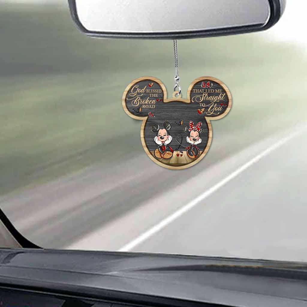 Personalized 3D Mouse Ears Car Ornament Gift for Couples Car Ornament GradoCreations