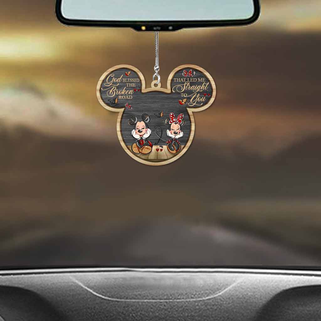 Personalized 3D Mouse Ears Car Ornament Gift for Couples Car Ornament GradoCreations