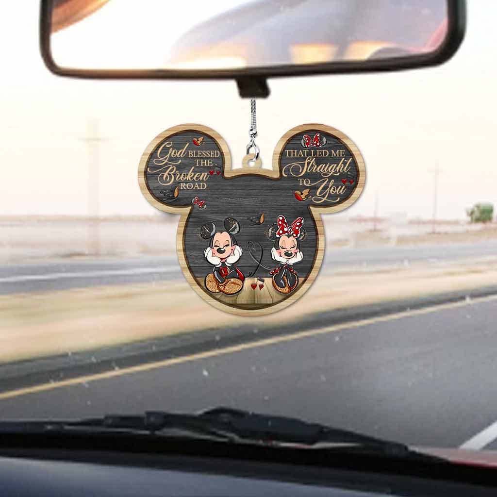 Personalized 3D Mouse Ears Car Ornament Gift for Couples Car Ornament GradoCreations