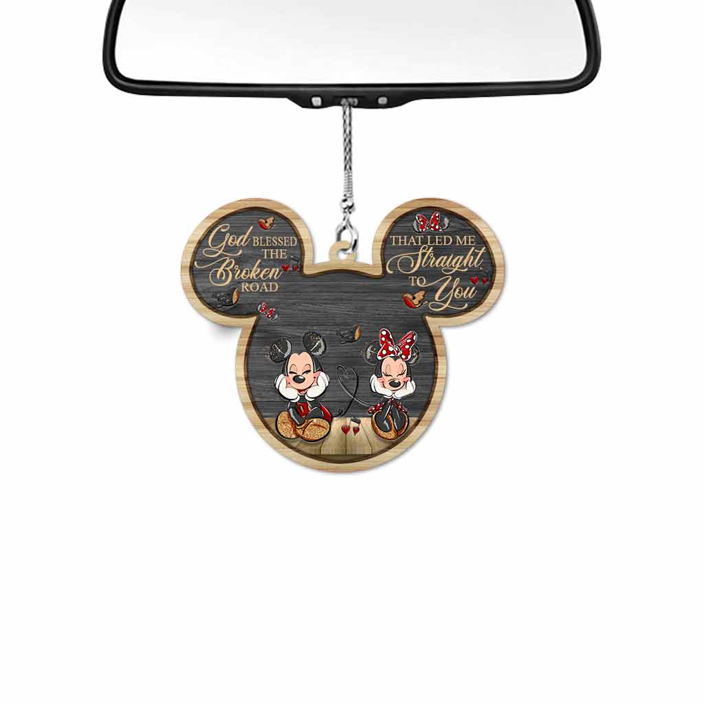 Personalized 3D Mouse Ears Car Ornament Gift for Couples Car Ornament GradoCreations