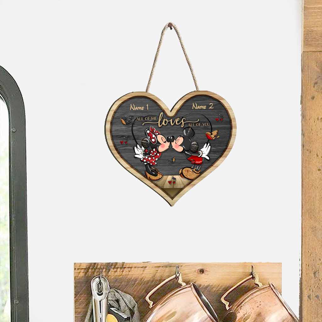 Personalized Heart Wood Sign with Names - Couple Gift for Wedding, Anniversary, Valentine's Day Wood Sign GradoCreations