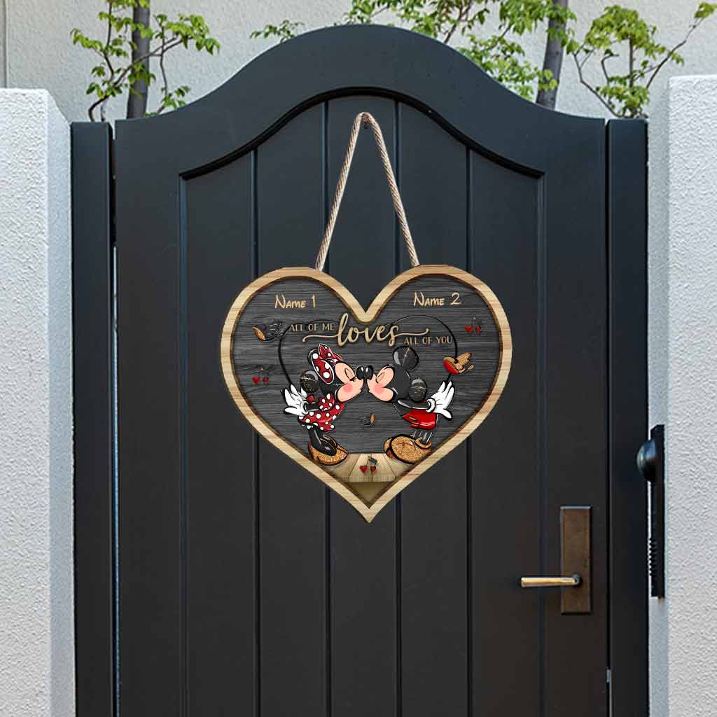Personalized Heart Wood Sign with Names - Couple Gift for Wedding, Anniversary, Valentine's Day Wood Sign GradoCreations