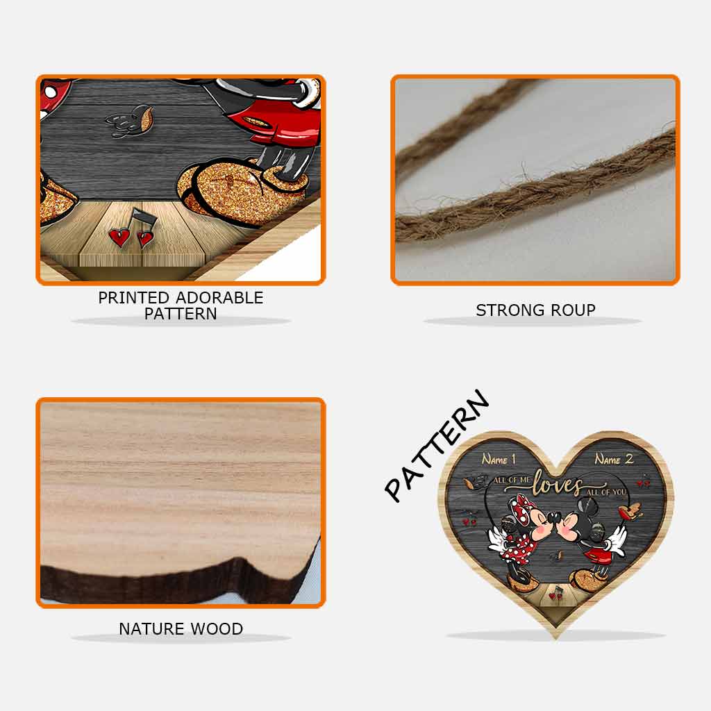 Personalized Heart Wood Sign with Names - Couple Gift for Wedding, Anniversary, Valentine's Day Wood Sign GradoCreations