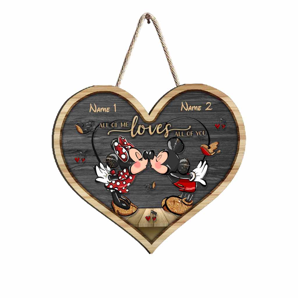 Personalized Heart Wood Sign with Names - Couple Gift for Wedding, Anniversary, Valentine's Day Wood Sign GradoCreations