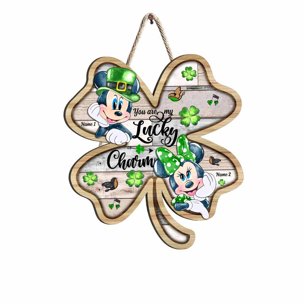 Personalized Lucky Charm Wood Sign for St. Patrick's Day Gift Wood Sign GradoCreations