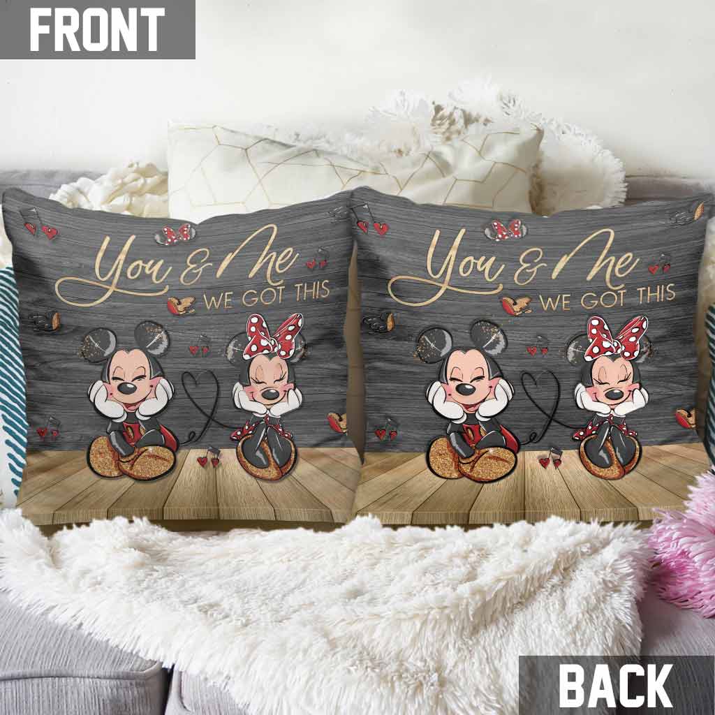 Personalized Mickey Mouse Couple Throw Pillow Custom Names Gift Throw Pillow GradoCreations