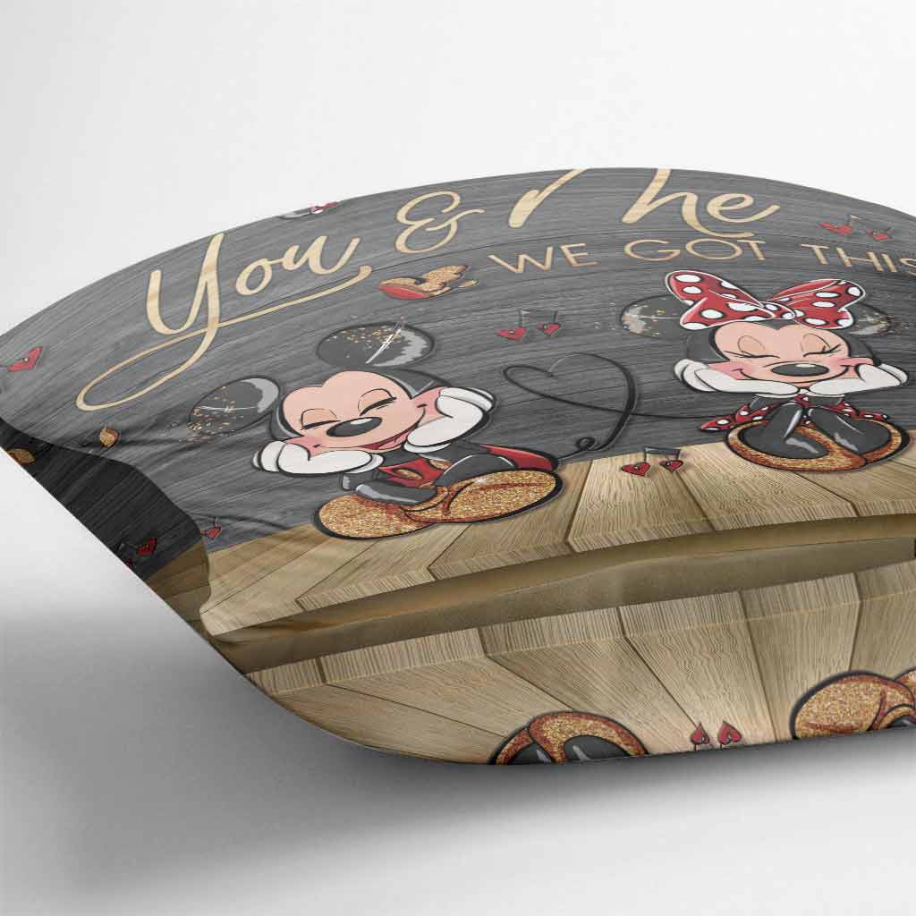 Personalized Mickey Mouse Couple Throw Pillow Custom Names Gift Throw Pillow GradoCreations