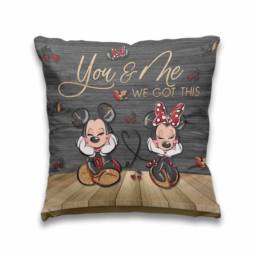 Personalized Mickey Mouse Couple Throw Pillow Custom Names Gift Throw Pillow GradoCreations