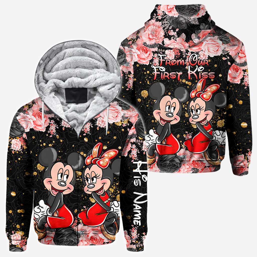 Personalized Couple Hoodie All Over Print Custom Names Gift Idea All Over Shirt GradoCreations