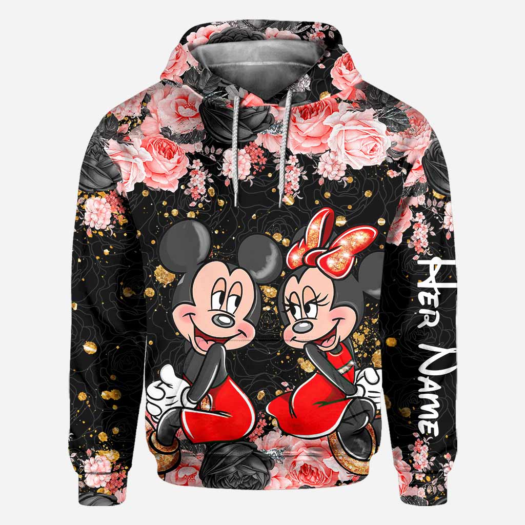 Personalized Couple Hoodie All Over Print Custom Names Gift Idea All Over Shirt GradoCreations