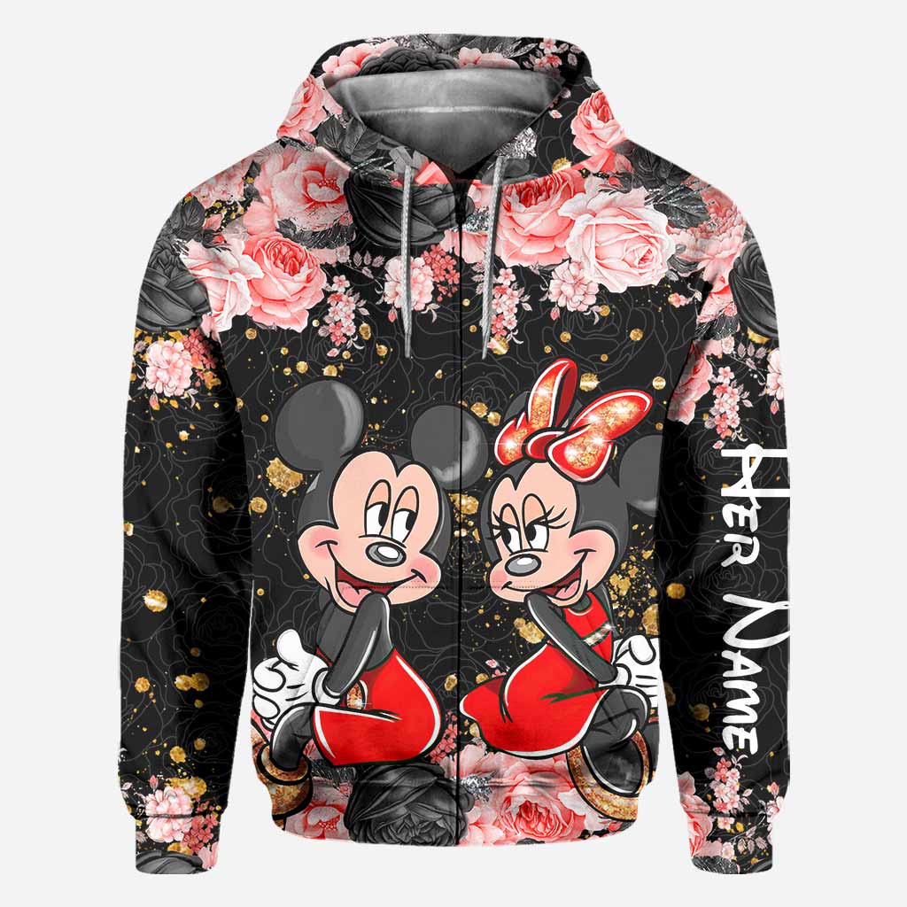Personalized Couple Hoodie All Over Print Custom Names Gift Idea All Over Shirt GradoCreations