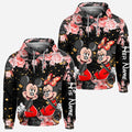 Personalized Couple Hoodie All Over Print Custom Names Gift Idea All Over Shirt GradoCreations