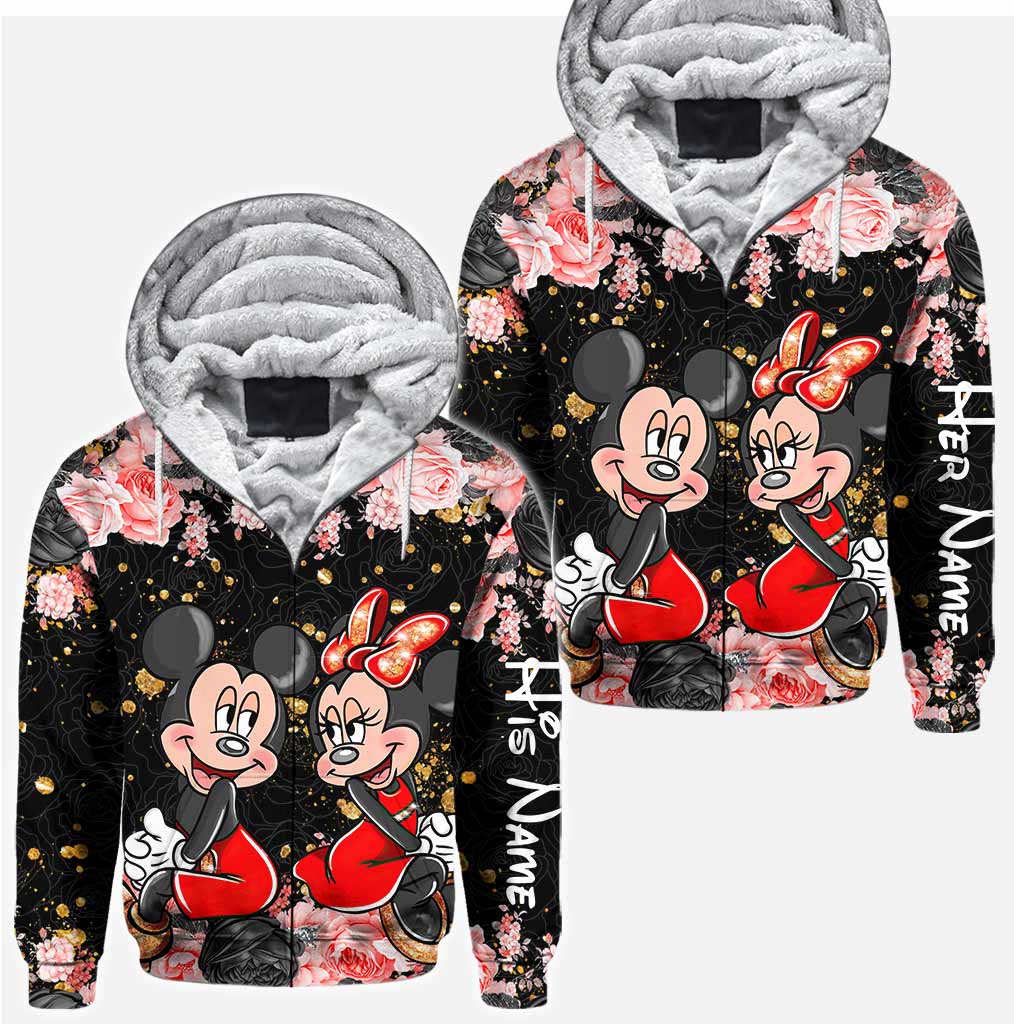 Personalized Couple Hoodie All Over Print Custom Names Gift Idea All Over Shirt GradoCreations