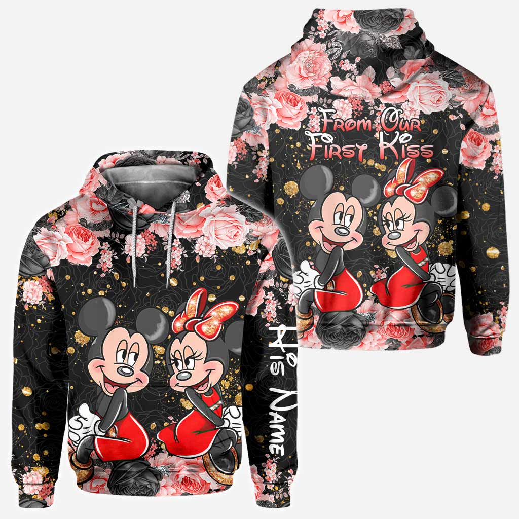 Personalized Couple Hoodie All Over Print Custom Names Gift Idea All Over Shirt GradoCreations