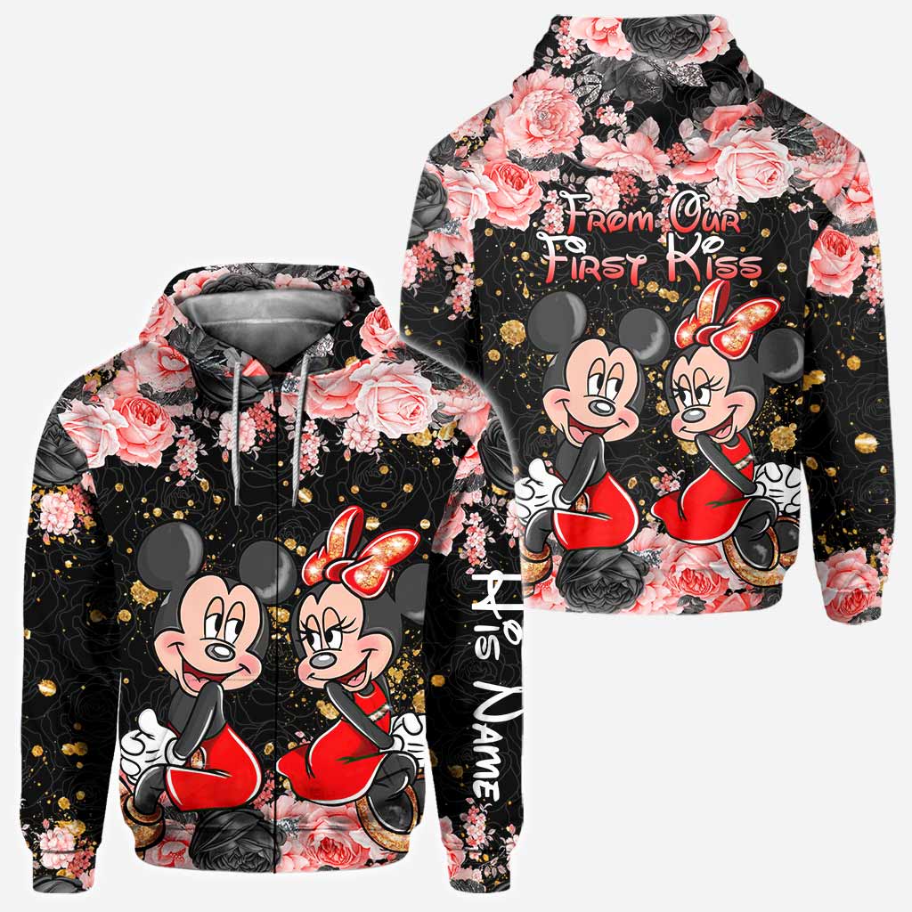 Personalized Couple Hoodie All Over Print Custom Names Gift Idea All Over Shirt GradoCreations