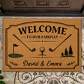 Personalized Golf Doormat Custom Family Name Welcome Gift HN590 - Doormat GradoCreations