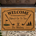 Personalized Golf Lover Doormat Custom Family Name Gift HN590 - Doormat GradoCreations