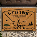 Personalized Golf Doormat Custom Family Name Golf Club Gift HN590 - Doormat GradoCreations